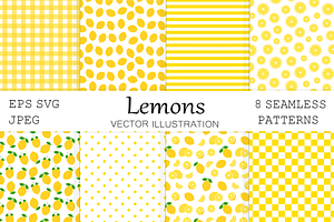 Lemon pattern. Lemon background