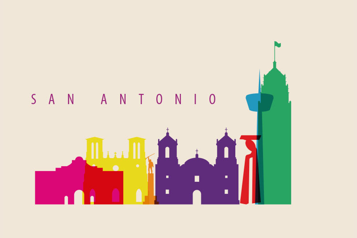 San Antonio City Landmarks, an Illustration by IB