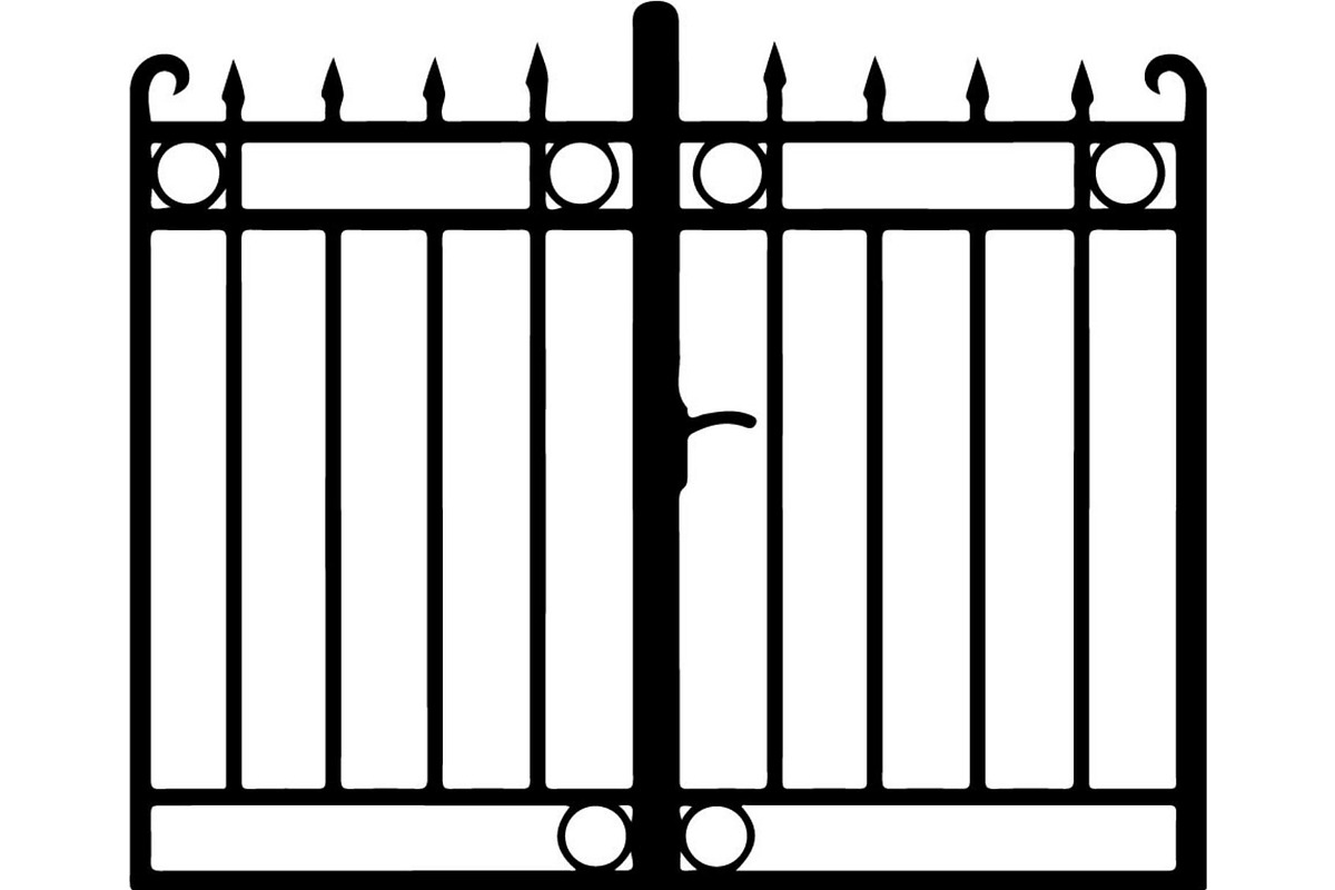 Classic Wrought Iron Gate Silhouette, an Object Graphic by Designer_Momina (Photo 7 of 9)