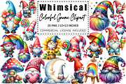 Whimsical Colorful Gnome Clipart, a Graphic by CitraGraphics (Thumbnail 1 of 3)