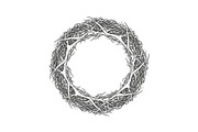 Hand Drawn Wreath Frame Bundle, an Illustration by yasushie (Thumbnail 24 of 51)