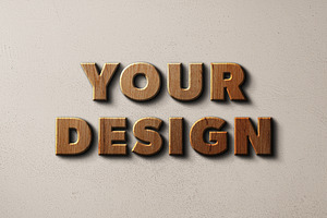 Rustic Wooden Sign Logo Mockup