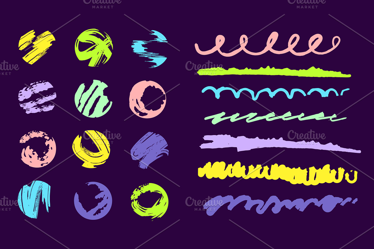 Hand Drawn Abstract Marker Strokes, an Object Graphic by Olena Halahan (Photo 2 of 4)