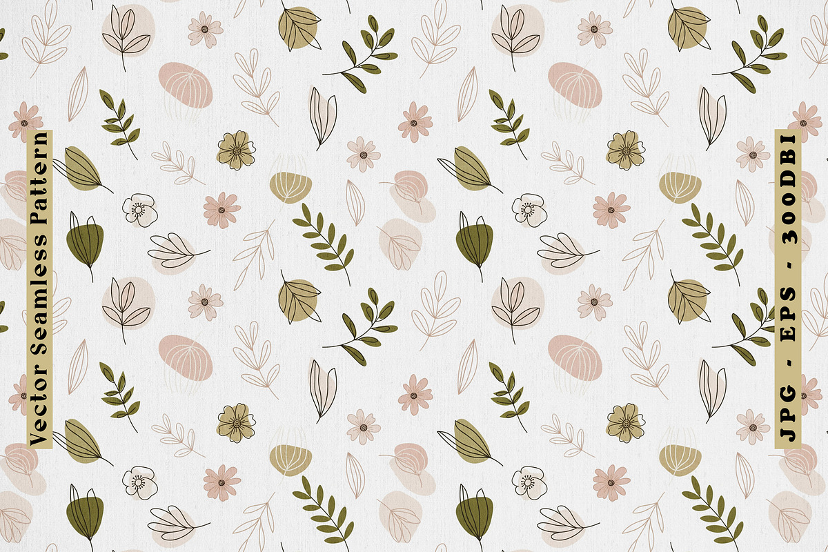 Minimal Florals Seamless Vector, a Pattern Graphic by one-touch (Photo 1 of 10)