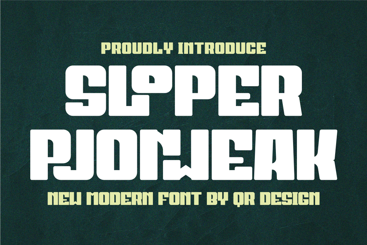 Sloper Pjonweak, a Sans Serif Font by QR Design Studio (Photo 1 of 8)