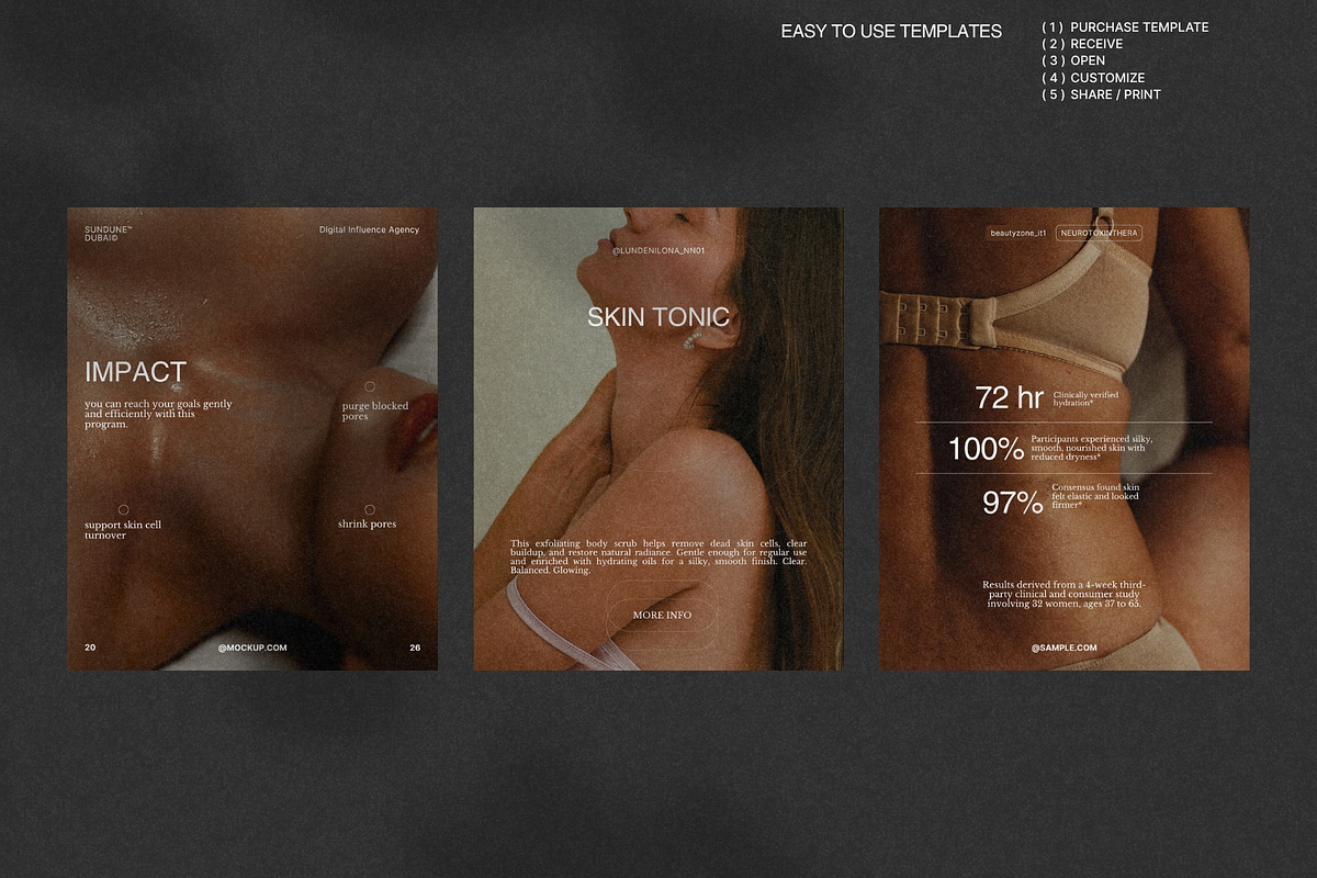 Minimal Skincare Post & Story Set preview 3