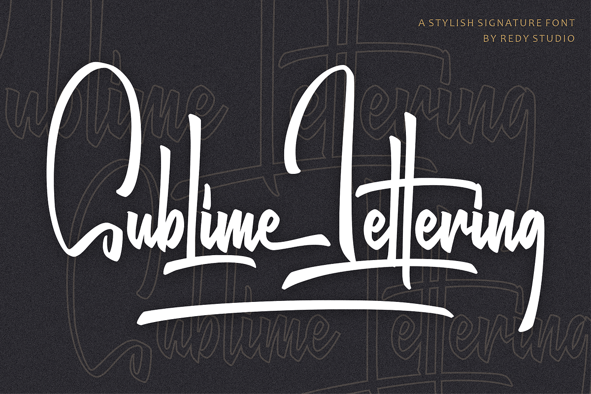 Sublime Lettering Font, a Script Font by RedyStudio (Photo 18 of 18)