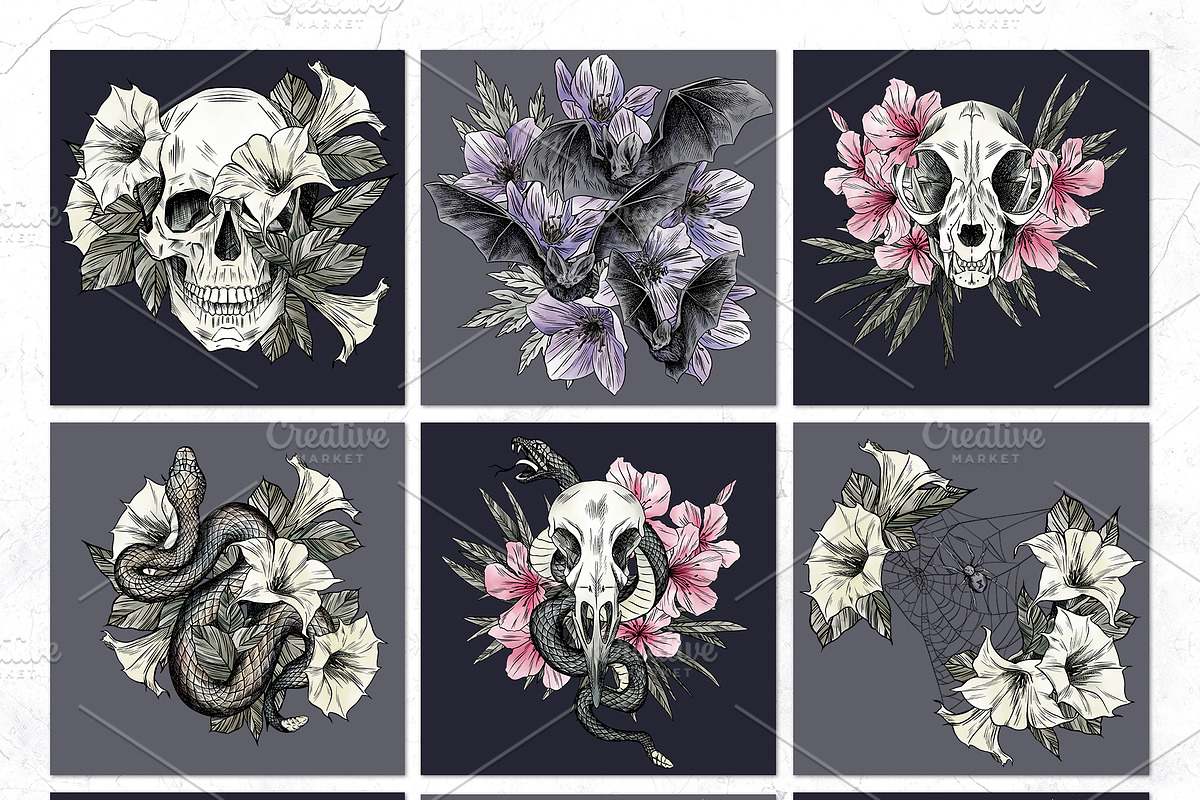 POISON | Watercolor HALLOWEEN set, a Decorative Illustration by Tanya Vollar (Photo 15 of 16)