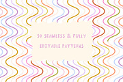 Wave & Blossom Seamless Patterns, a Pattern Graphic by PaperJamLab (Thumbnail 8 of 21)