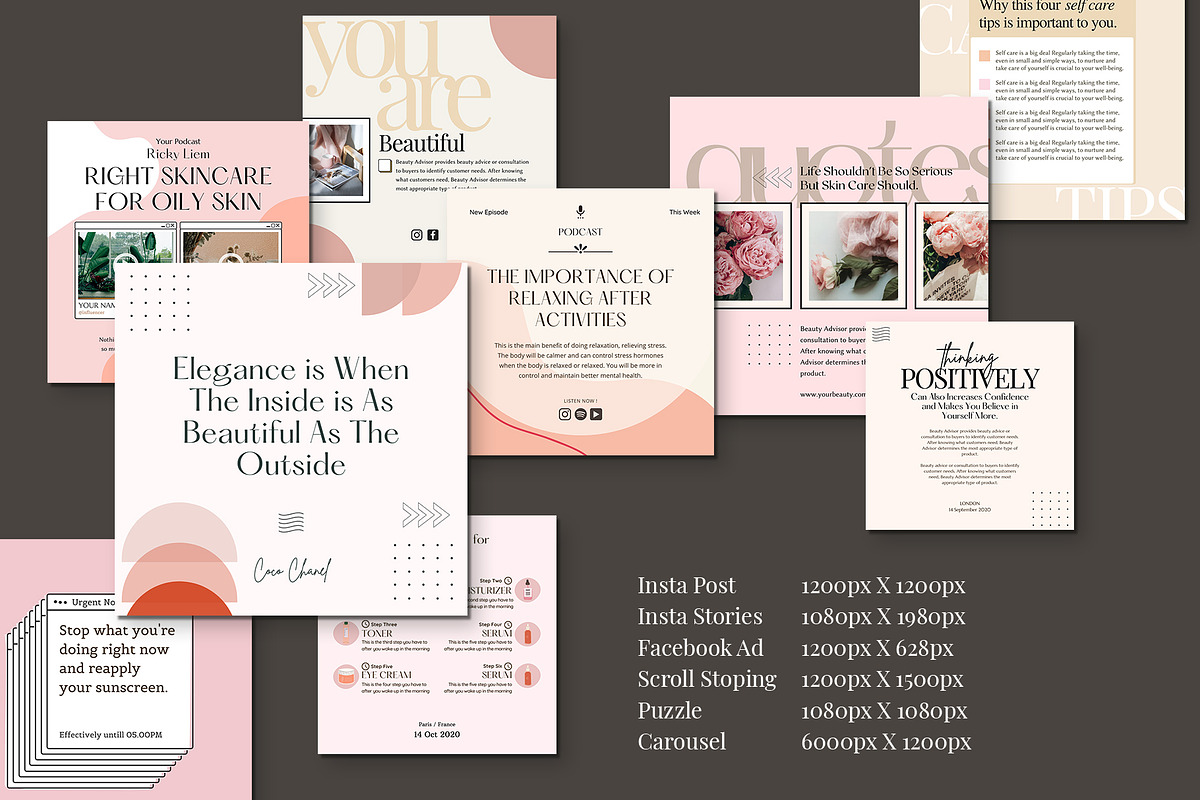 Instagram Beauty Advisor CANVA, a Social Media Template by Analogi Studio