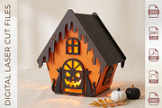 3D Haunted House Lantern Bundle, an Object Graphic by WoodoraCut (Thumbnail 4 of 6)