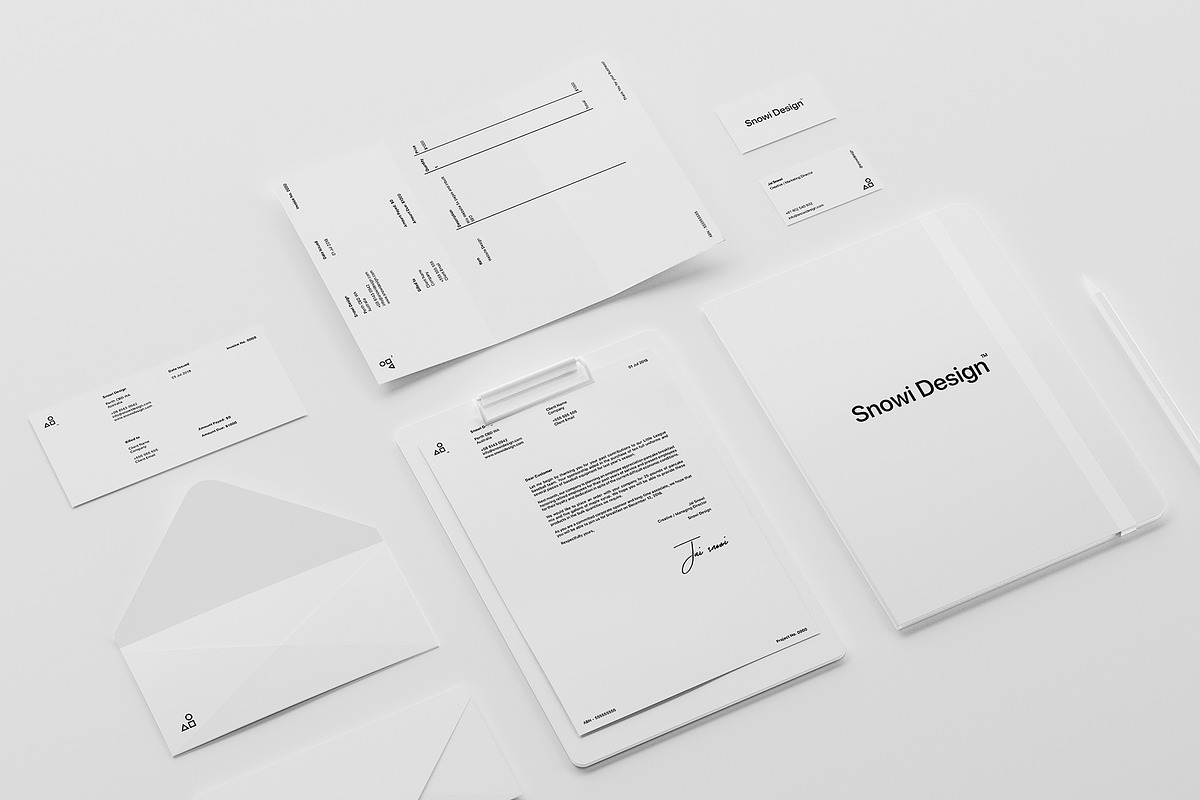 Minimal White Brand Mockup Pack, a Product Mockup by S48 Mockups (Photo 4 of 9)