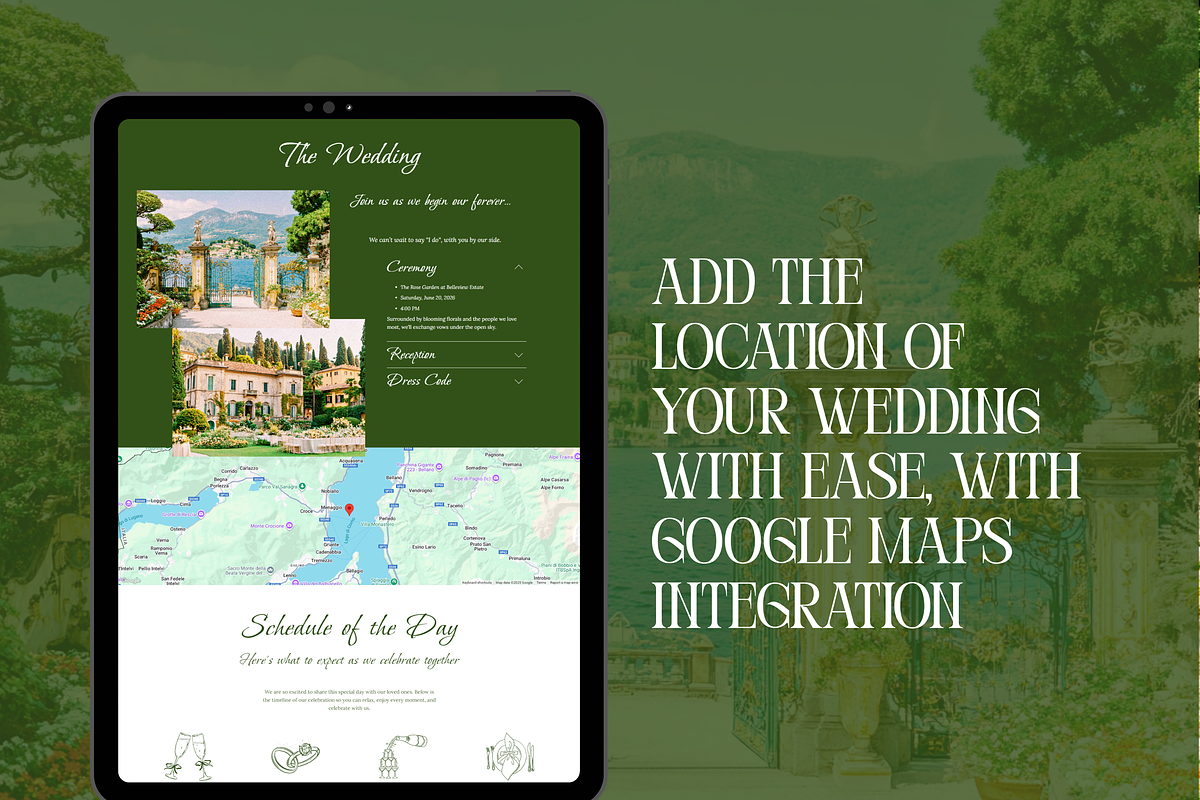 Squarespace Green Wedding Website, a Squarespace Template by Sofia Designs (Photo 3 of 5)