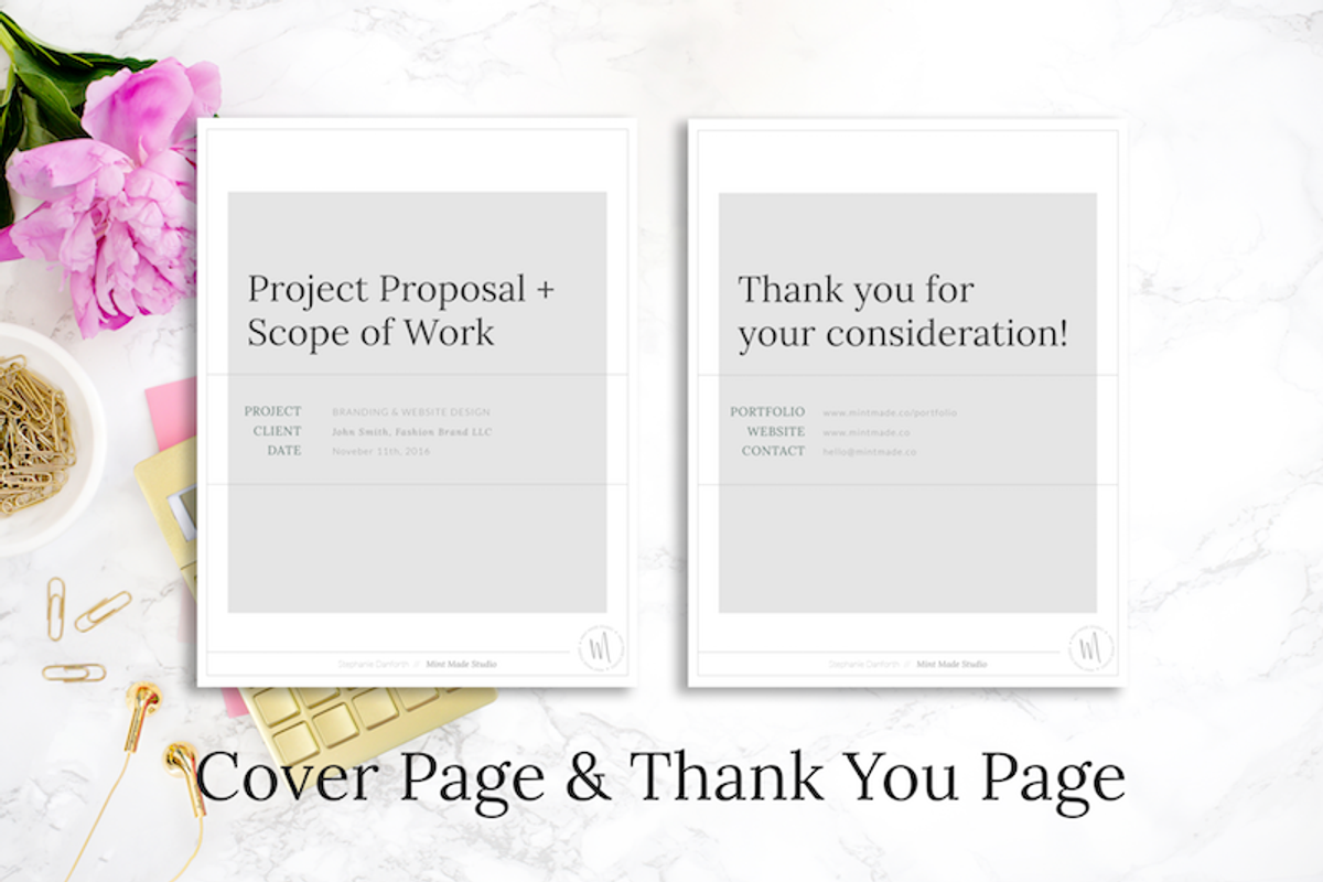 Scope of Work & Project Proposal, a Brochure Template by Mint Made (Photo 2 of 5)