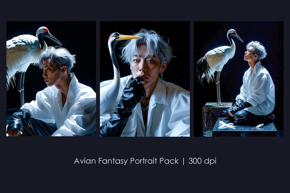 Avian Fantasy Portrait Pack, a Person Illustration by StockVerse Creative (Photo 1 of 4)
