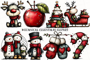 Whimsical Christmas Clipart, an Illustration by OK Design (Thumbnail 2 of 6)