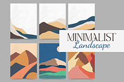 Minimalist Landscape Poster Design, a Background Graphic by Lucky Xtian (Thumbnail 1 of 3)