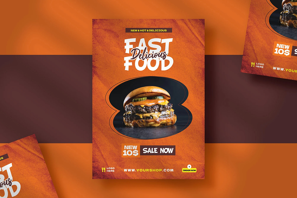 Fast Food Flyer Template, a Flyer Template by Hubzway