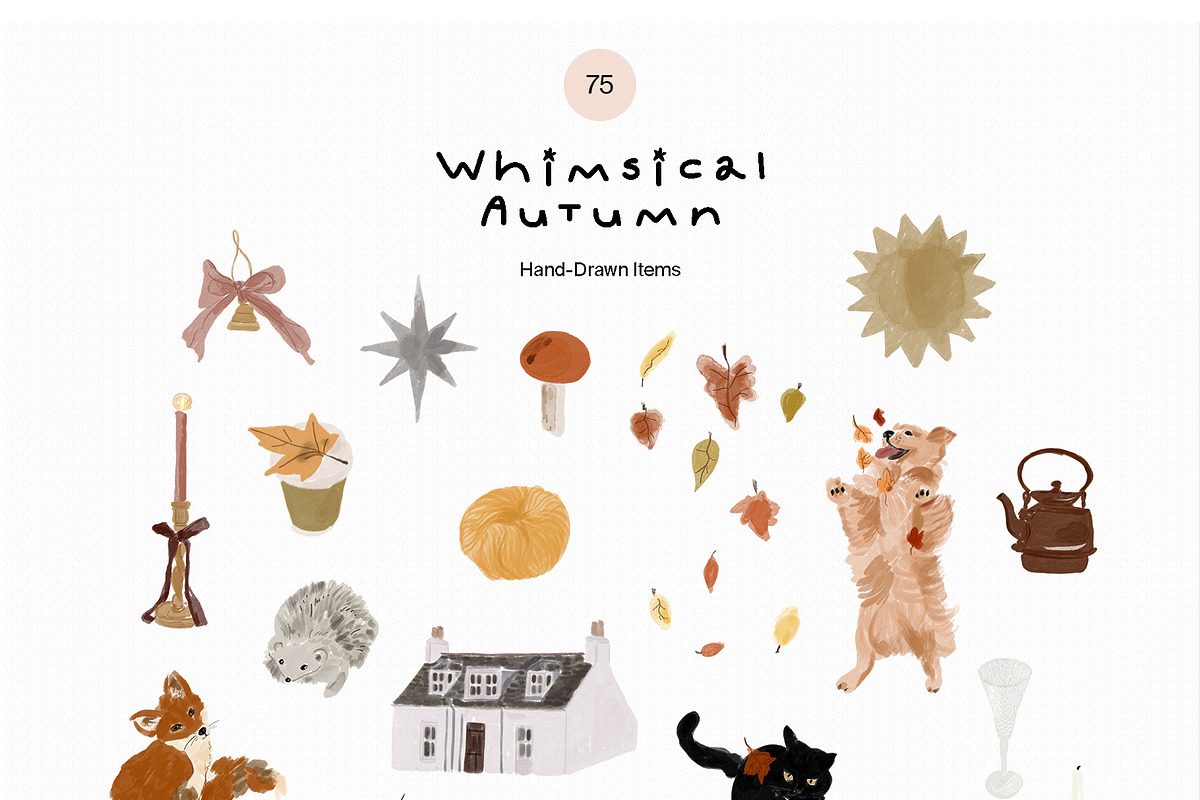 Whimsical Autumn: Hand-Drawn Items, an Object Graphic by divanovskaya_nv (Photo 7 of 12)