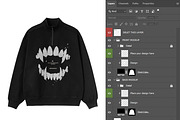 Half Zip Sweatshirt Mockup, a Hoody Mockup by Irhasalfahad (Thumbnail 6 of 6)