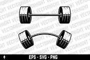 Illustration of barbell SVG, a Sport Illustration by Vectorhight (Thumbnail 1 of 2)