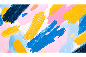 Vibrant abstract brushstrokes in, an Illustration by Lermont51