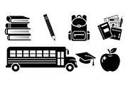 Back To School Silhouette Bundle, an Illustration by Designer_Momina (Thumbnail 25 of 51)