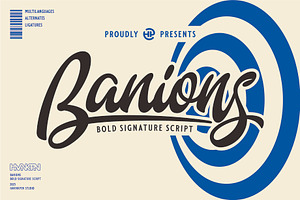Banions | Bold Signature Script, a Script Font by Havinkpen