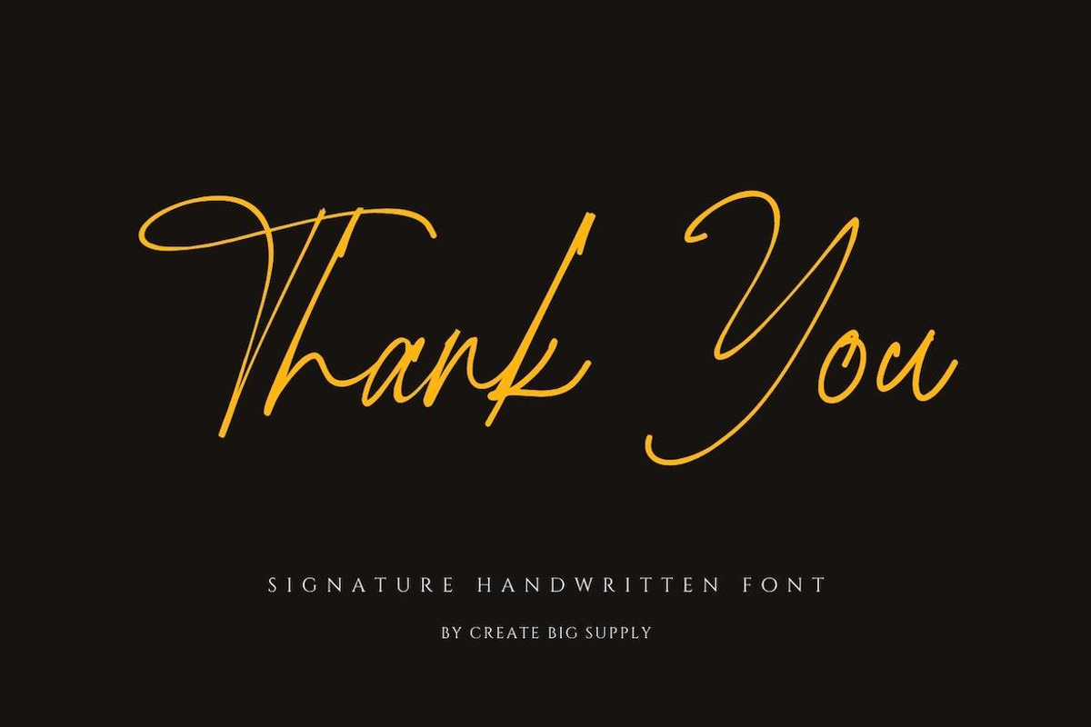 Rottis Amesty Signature Handwriting, a Handwritten Font by CreateBigSupply (Photo 7 of 9)