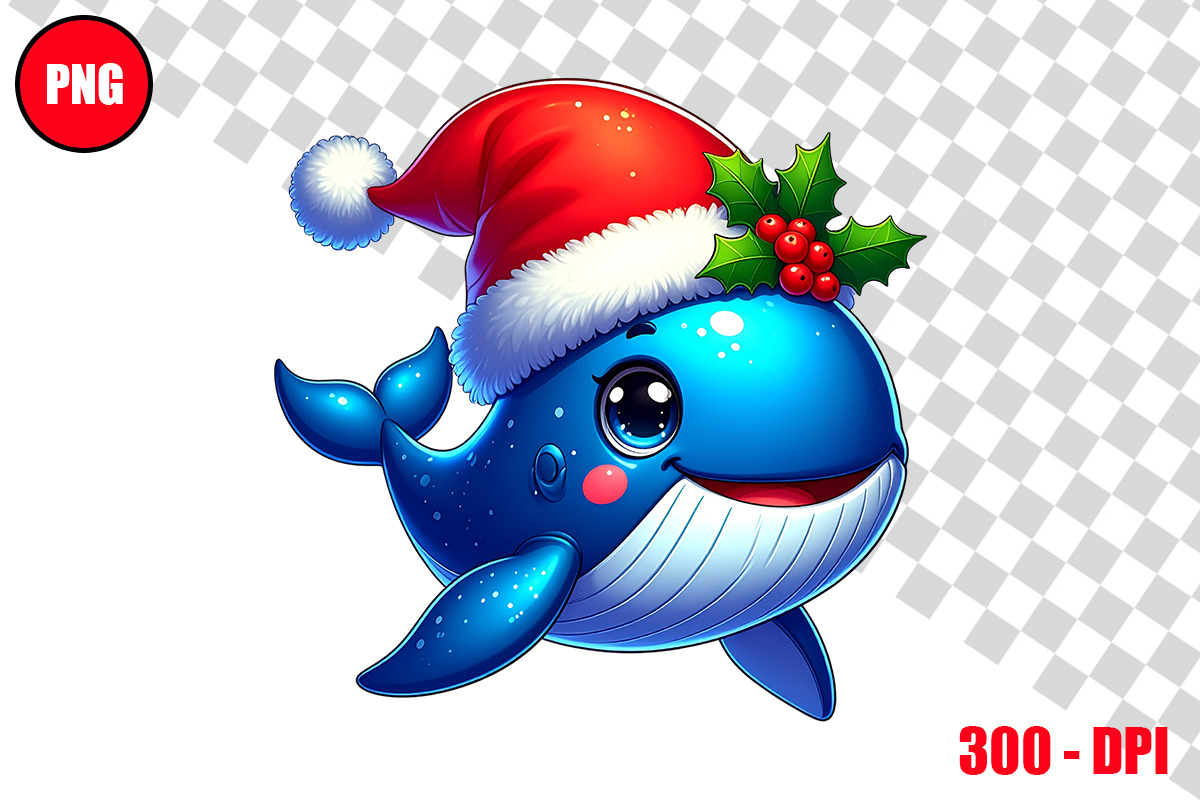 Christmas Whale Clipart Bundle Files, an Animal Illustration by taramija (Photo 17 of 26)