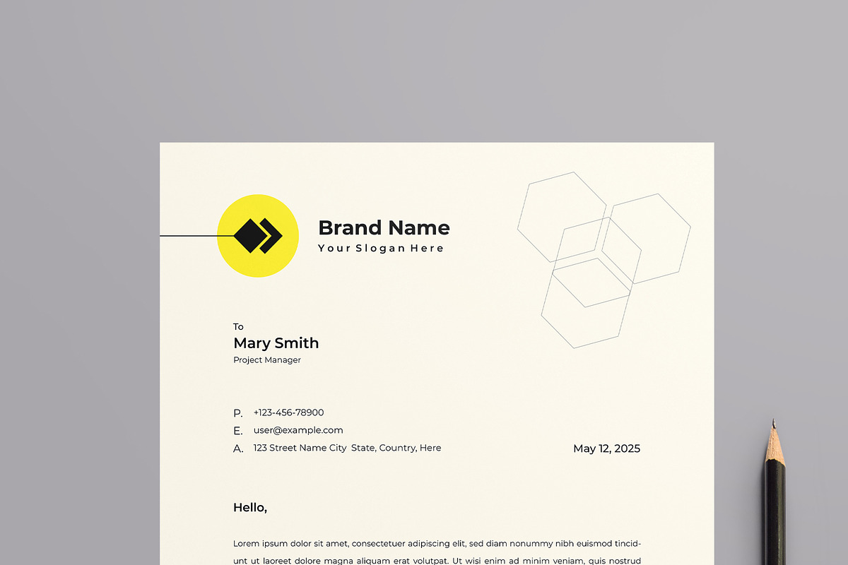 Letterhead Template, a Stationery Template by MightyDesign (Photo 4 of 8)