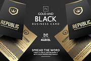 Gold And Black Business Card, a Business Card Template by Marvel (Thumbnail 1 of 5)
