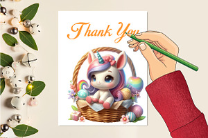 Watercolor Cute Baby Unicorn Clipart