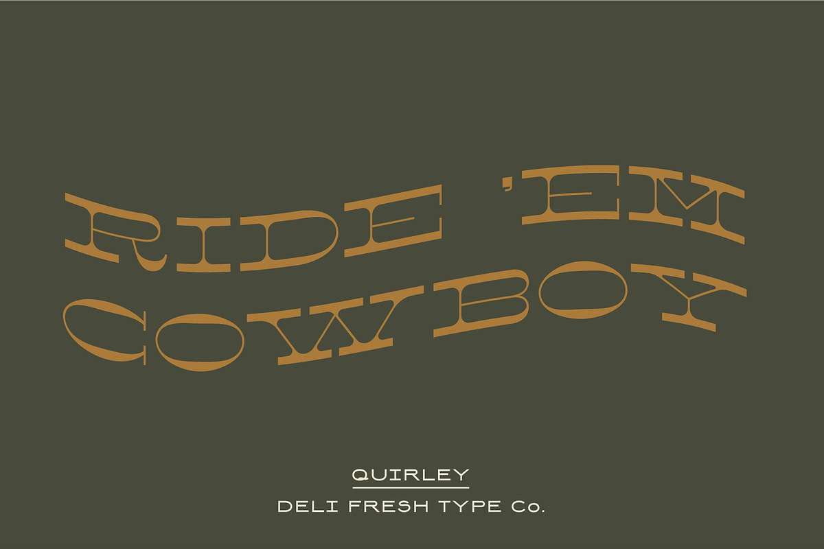 Quirley: A Western Slab Serif Font, a Slab Serif Font by DeliFreshTypeCo. (Photo 3 of 7)