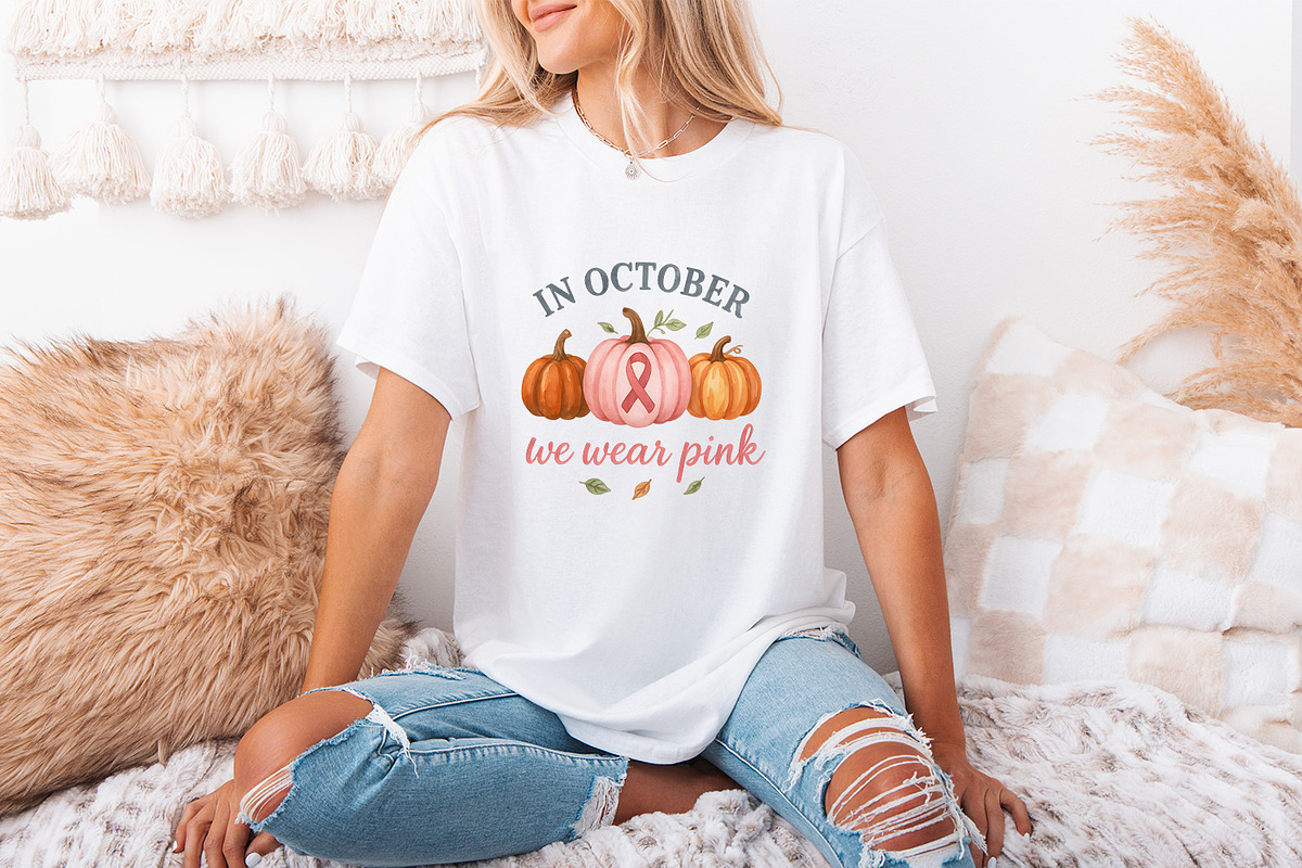 In October We Wear Pink PNG, Breast, an Illustration by SharpMarketplace (Photo 2 of 9)