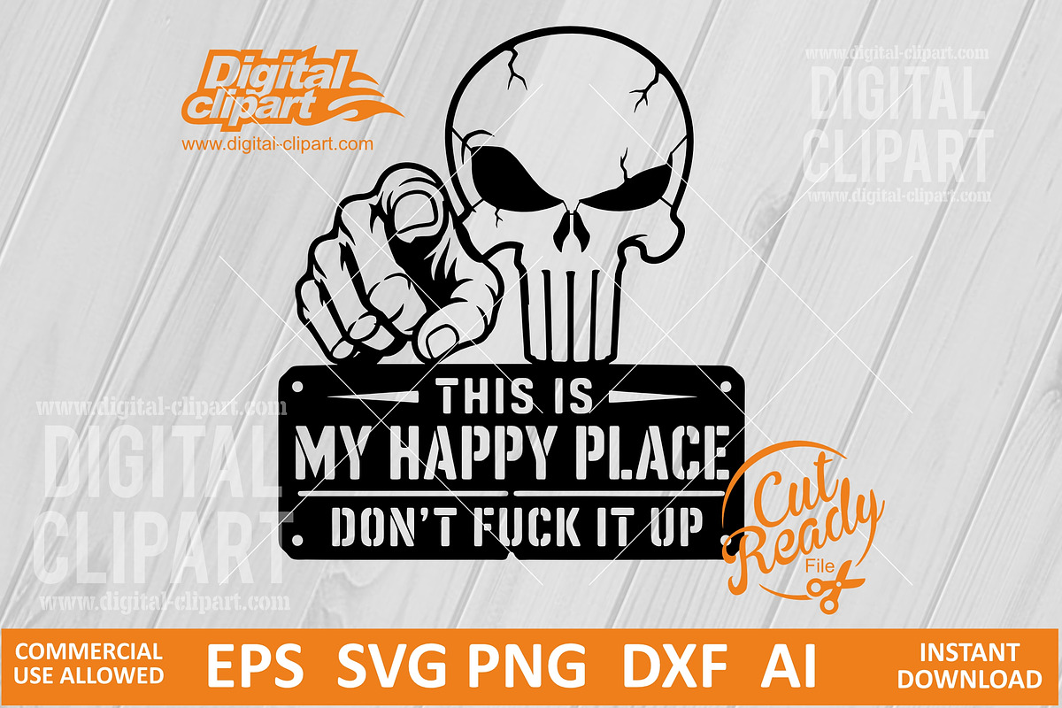 The Punisher Skull Sign SVG, an Object Graphic by Digital-Clipart