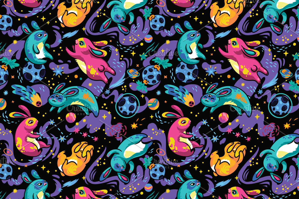 19 Fantasy Seamless Patterns, a Pattern Graphic by PenguinHouse (Photo 8 of 20)