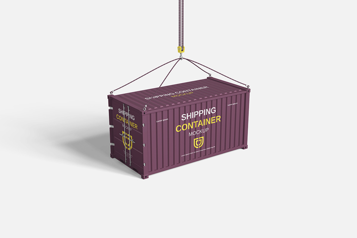 Shipping Container Mockup, an Advertising Mockup by Indah (Photo 2 of 6)
