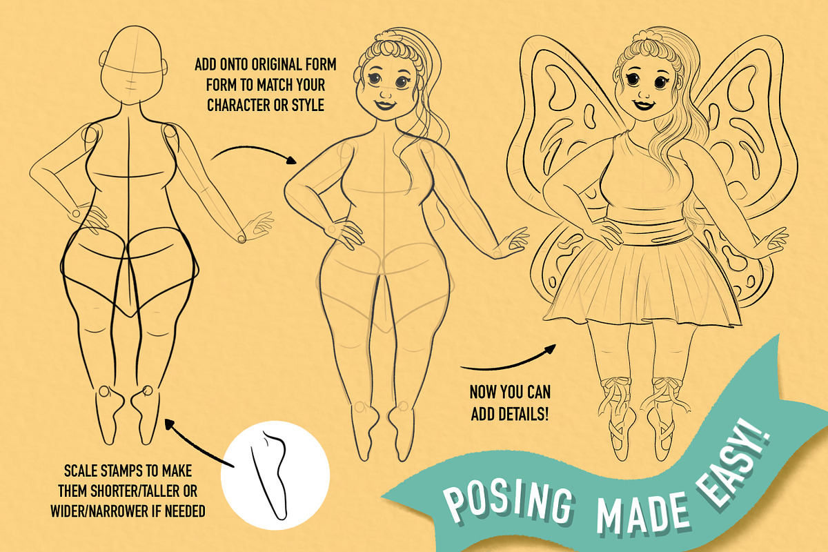 Character pose brush kit, a Brush Add-On by Brushed Rose (Photo 4 of 4)