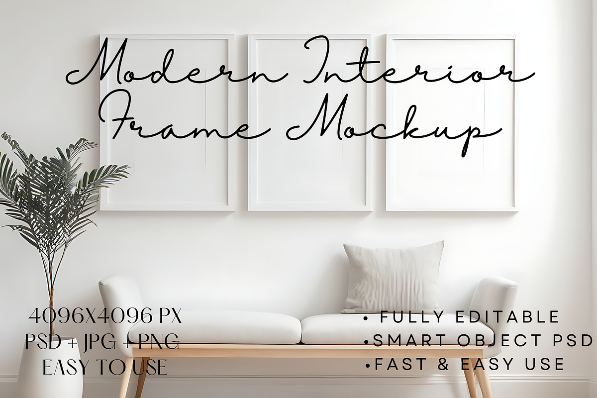 Modern Interior Frame Mockup Bundle, a Mockup by StormDigitalArt