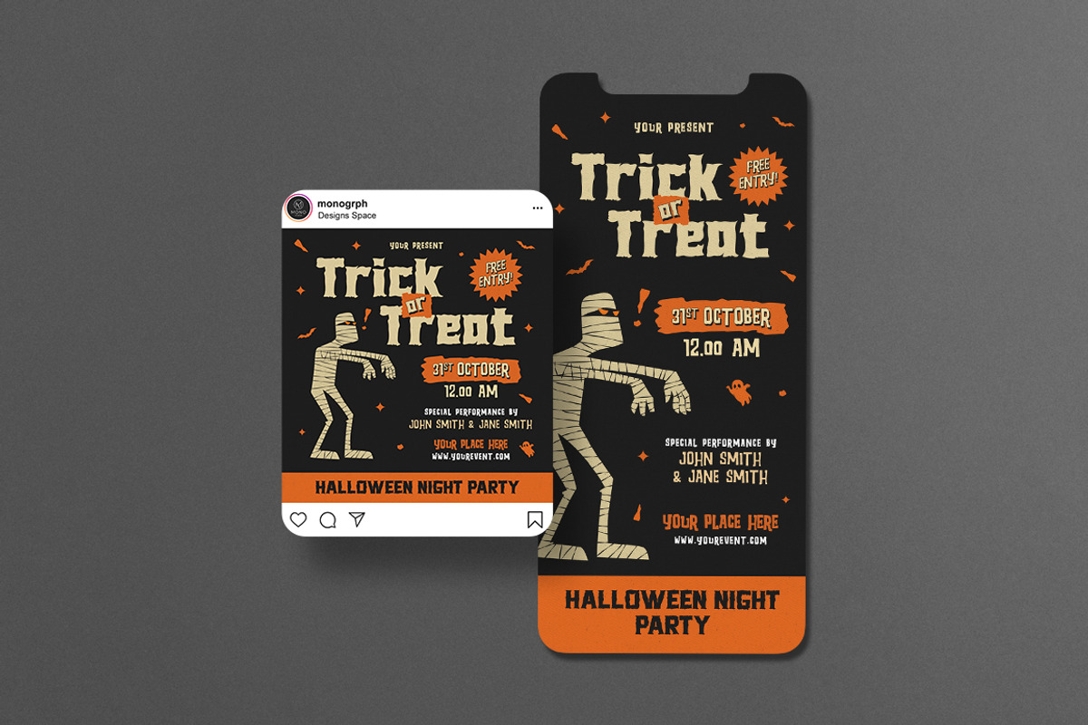 Halloween Party Flyer Set, a Flyer Template by monogrph (Photo 4 of 4)