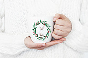Christmas bunny - watercolor set, a Seasonal Illustration by LeriaArt watercolor (Thumbnail 9 of 9)