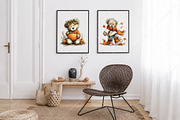 Whimsical Autumn Teddy Bear Clipart, a Seasonal Illustration by Canvas Craft (Thumbnail 7 of 10)