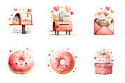 Cute Valentine Clipart PNG, an Illustration by SinaCreation (Thumbnail 5 of 11)