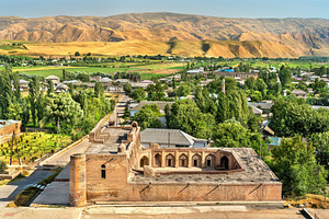View of the New Madrasa near Hisor Fortress, Tajikistan, an Architecture Photo by Leonid Andronov