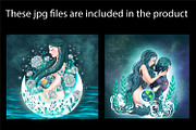 Yoga meditation woman spiritual set, an Illustration by PatapovaVika (Thumbnail 2 of 9)