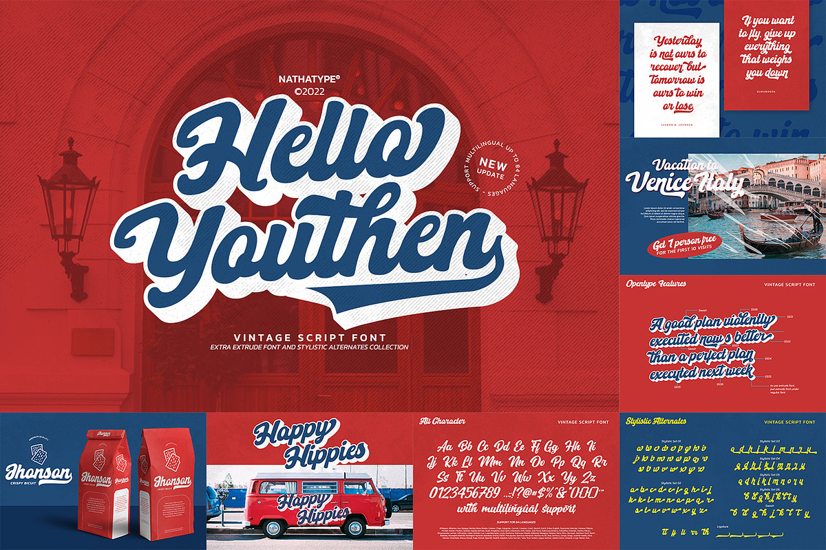 Exclusive Vintage Retro Font Bundle, a Script Font by Vintage Division (Photo 3 of 12)