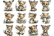 Whimsical Easter Fox Clipart, an Illustration by Designking (Thumbnail 2 of 5)