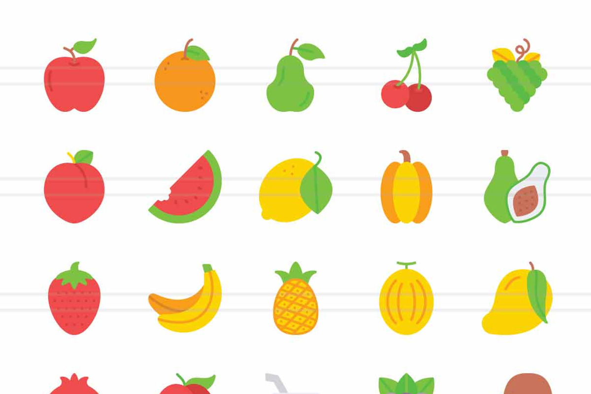 Fruits & Vegetables Flat Multicolor, an Icon by IconBunny (Photo 2 of 2)