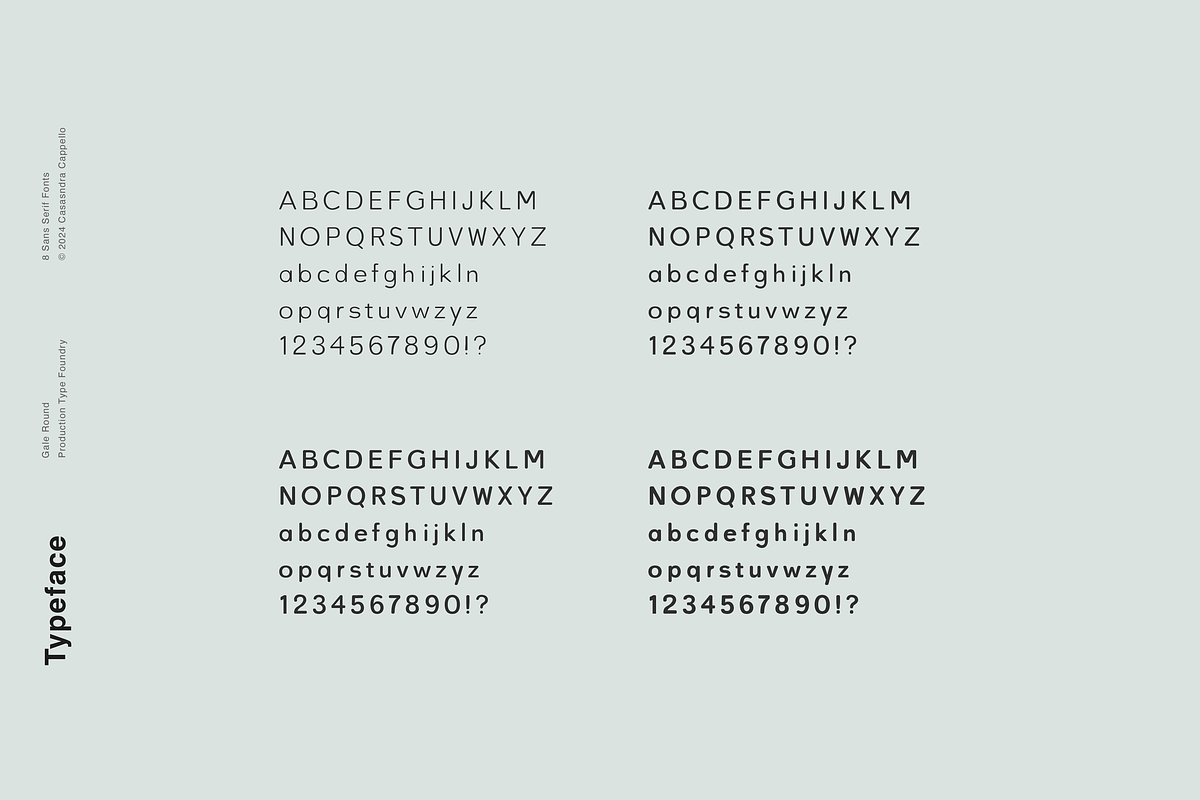 Gale Round - Geometric Sans Serif, a Sans Serif Font by Cassandra Cappello (Photo 7 of 7)